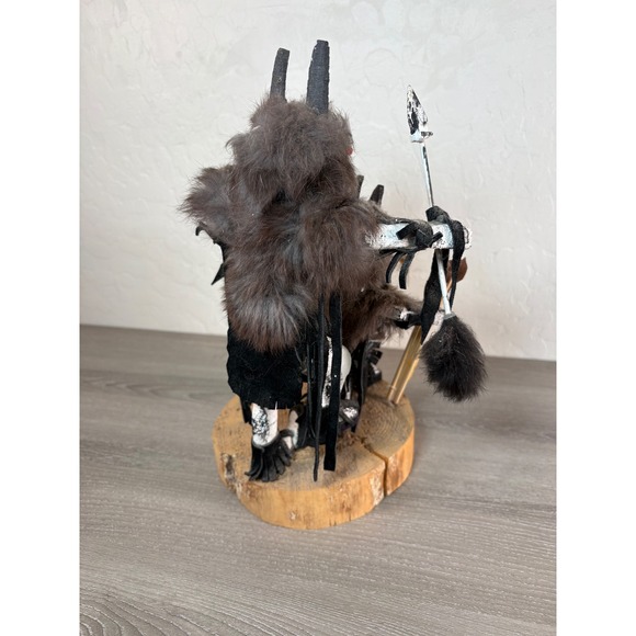 Native American Wolf Kachina Doll Hand Carved Signed - Picture 4 of 8